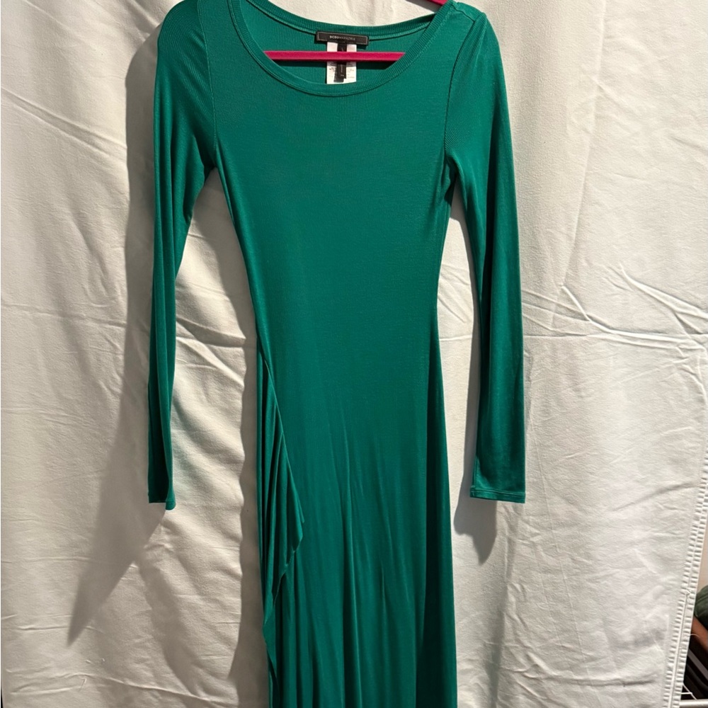 BCBGMaxAzria Teal Long Sleeve Dress‎